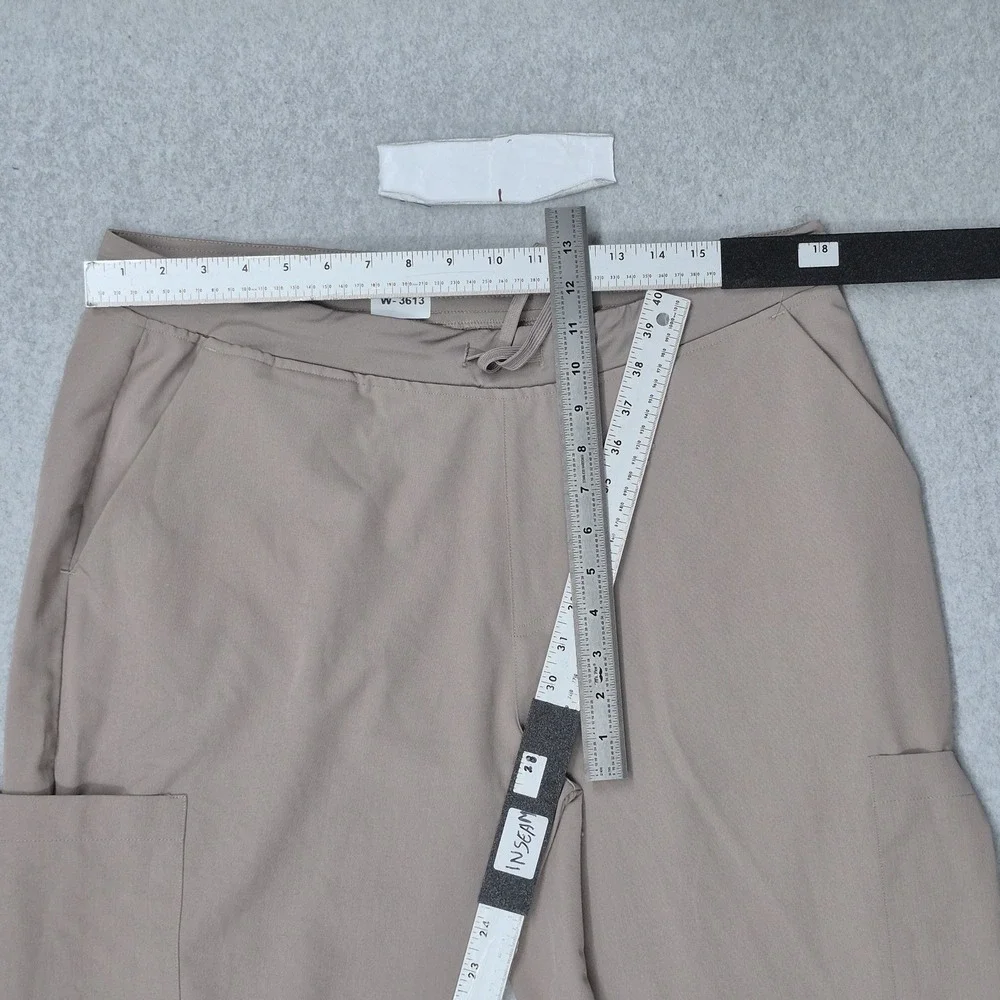 Mandala Women Scrub Pants XL Taupe Jogger Equa-Tek Logo